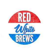 Vintage Red White and Brews Bumper Sticker