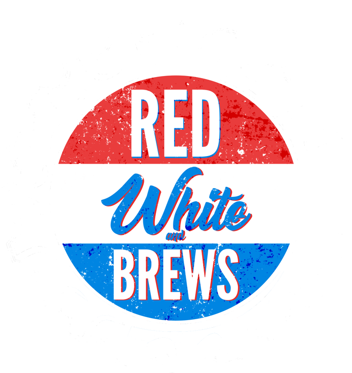 Vintage Red White and Brews Bumper Sticker