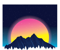 Retrowave Mountains Premium T-Shirt