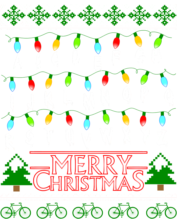 Strange Christmas Lights Alphabet Ugly Christmas Sweater Design Tank Top