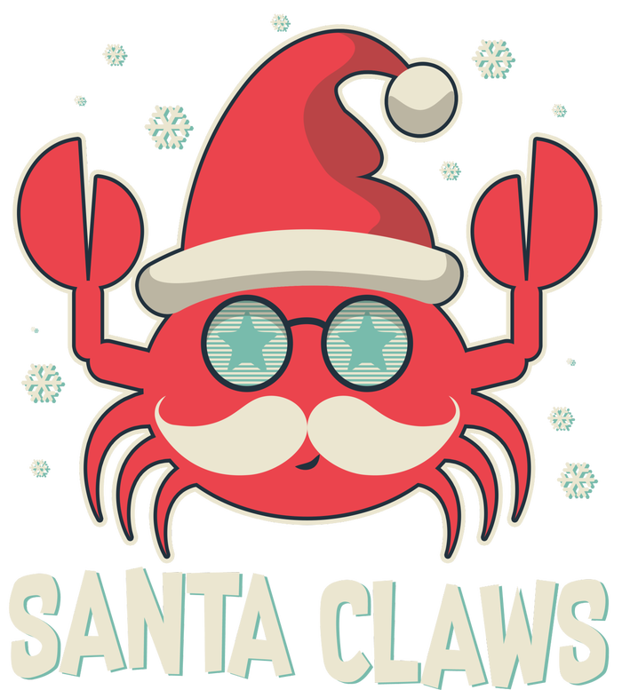 Santa Claw Crab Funny Christmas Long Sleeve Pajama Set