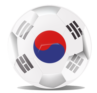 Soccer Ball Country Flag South Korea Yupoong Adult 5-Panel Trucker Hat