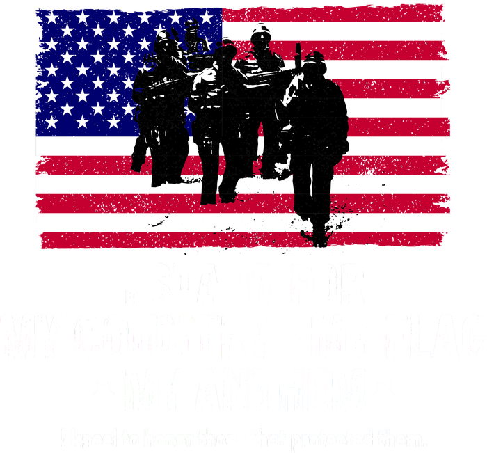 I Stand For My Country Flag My Anthem Adult ChromaSoft Performance T-Shirt