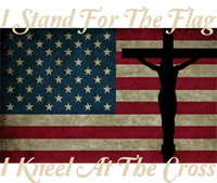 I Stand For The Flag And Kneel For The Cross Kids T-Shirt