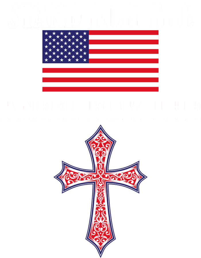 Stand For the Flag Kneel For the Cross National Anthem Long Sleeve Shirt