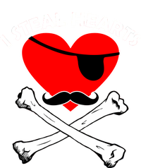 I Steal Hearts Pirate Crossbones Mustache Valentine's Day Design 25L Jumbo Tote