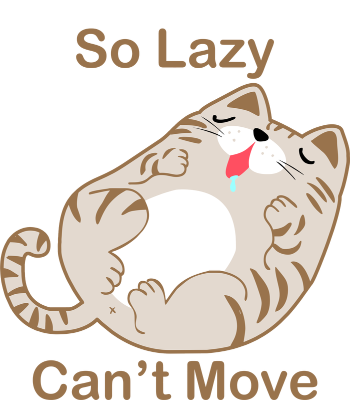 So Lazy Can't Move Funny Fat Cat Ladies Essential Flowy Tank