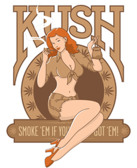 Sexy Lady Kush Smoke Marijuana T-Shirt