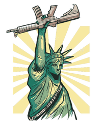 Statue Of Liberty Holding Gun T-Shirt