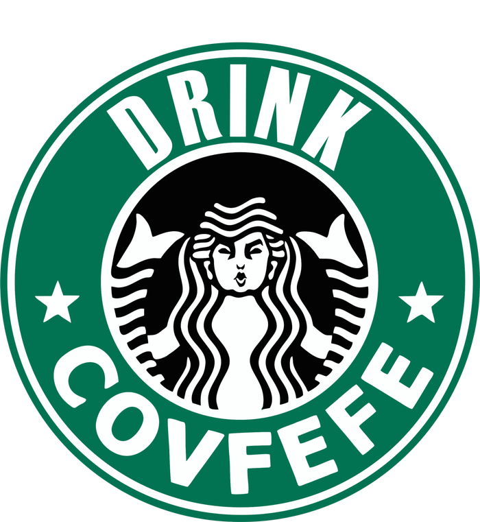 Drink Covfefe Funny Parody Logo T-Shirt