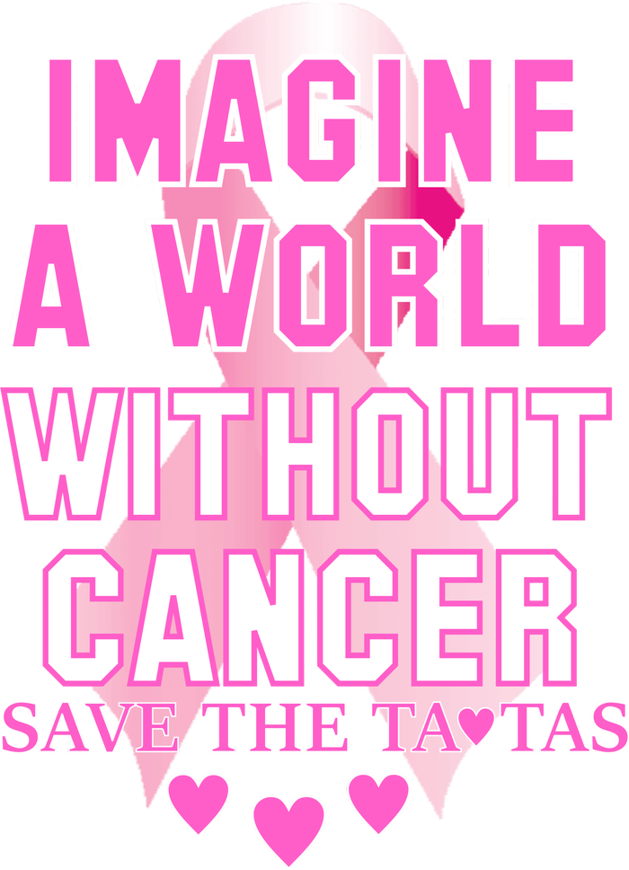 Imagine A World Without Cancer Save The Tatas Tall T-Shirt