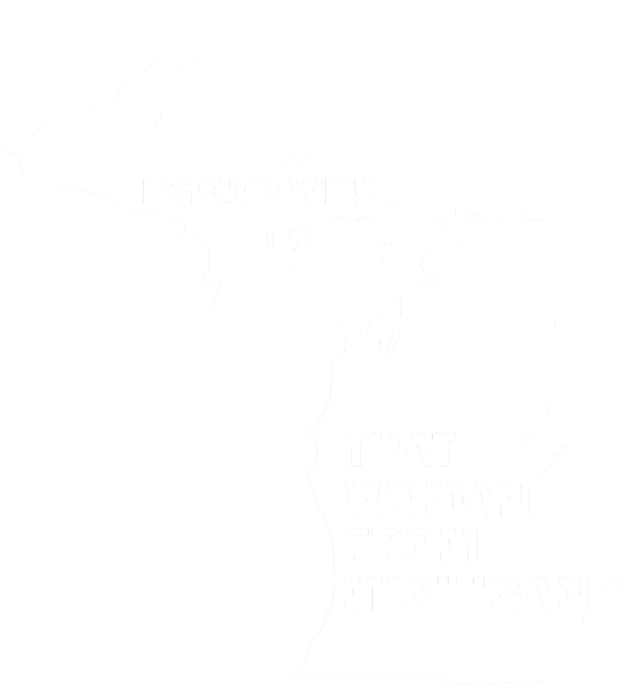 I Stand With That Woman From Michigan Social Justice Womens Funnel Neck Pullover Hood