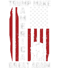 Trump Make America Great Again Distress Flag V-Neck T-Shirt