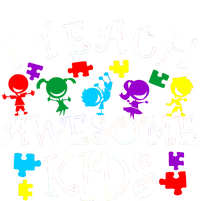 I Teach Awesome Kids Autism Awareness Teacher Women's V-Neck T-Shirt