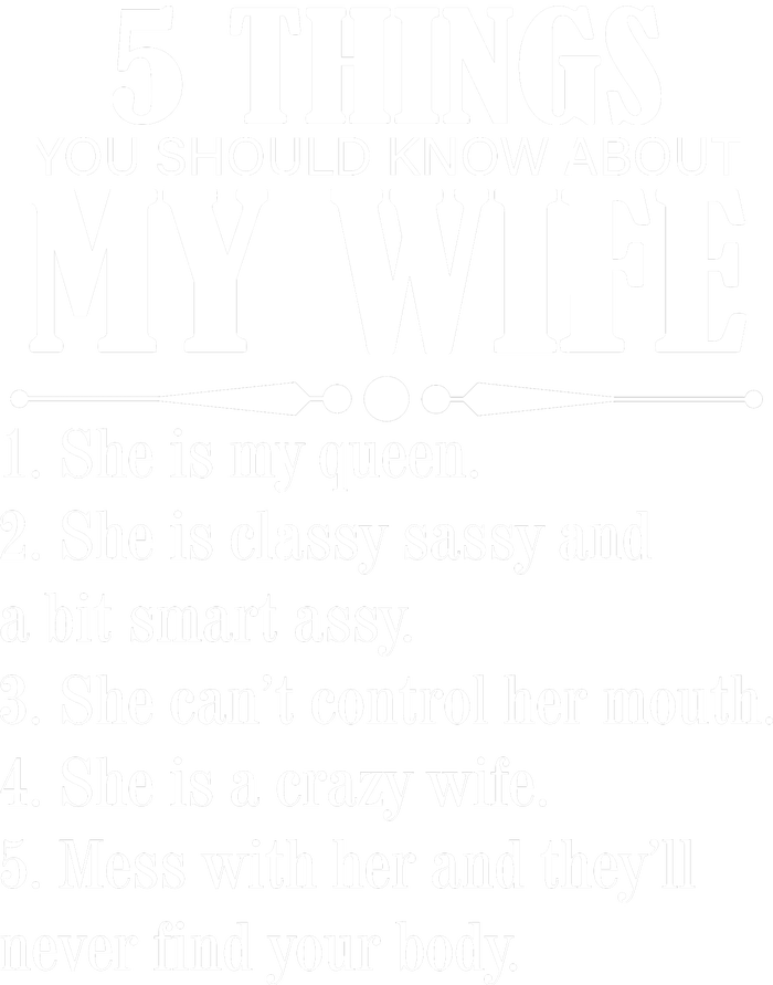 5 Things You Should Know About My Wife Funny Premium Hoodie