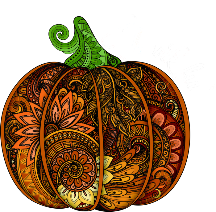 Thankful Abstract Pumpkin Thanksgiving Full Zip Hoodie