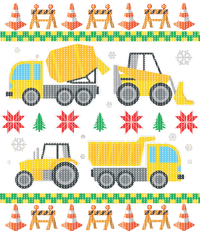 Tractors And Bulldozers Ugly Christmas Sweater Tall Sweatshirt