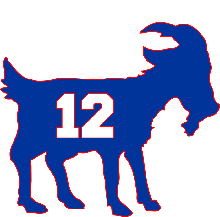 The Goat #12 New England Fan Football QB T-Shirt