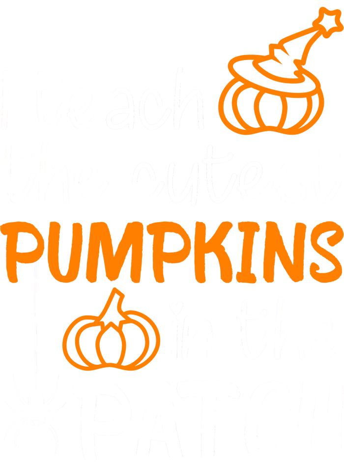 I Teach The Cutest Pumpkins in the Patch Halloween Teacher V-Neck T-Shirt