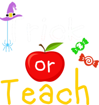 Trick Or Teach Halloween Teacher Cropped Pullover Crew