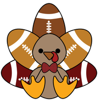 Cute Football Turkey Thanksgiving Cooling Performance Crew T-Shirt