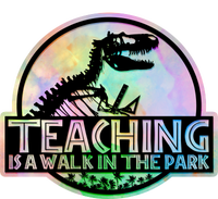 Teaching Is A Walk In The Park Funny Teacher Cropped Pullover Crew