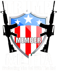 Trump Militia Protecting The 1st With 2nd V-Neck T-Shirt