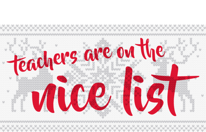 Teachers Are On The Nice List Christmas Kids Hoodie