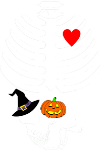 Halloween Baby Skeleton Pumpkin Poster