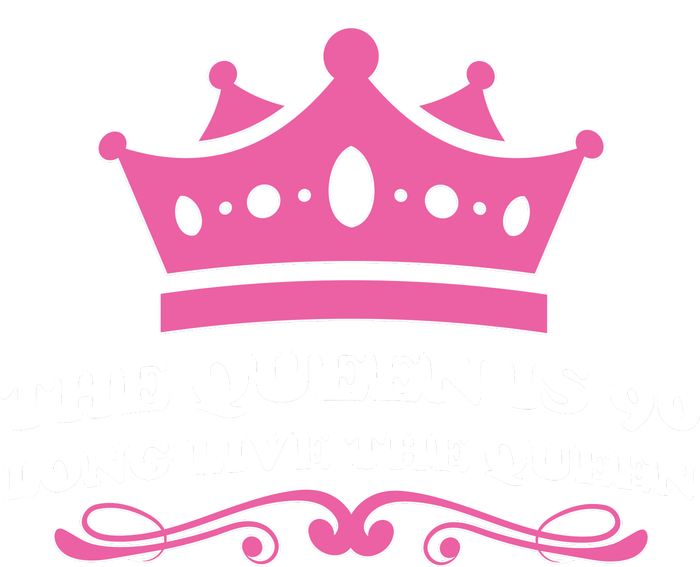 The Queen Is 90 Funny 90th Birthday V-Neck T-Shirt