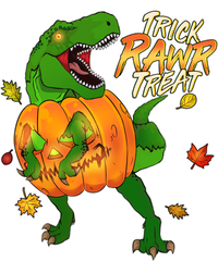 Trick RAWR Treat T-Rex Funny Halloween Kids Hoodie