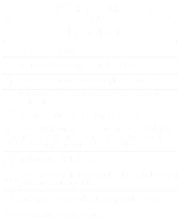 The Rules of Anesthesia T-Shirt