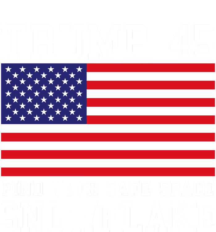 Donald Trump 45 Find Your Safe Space Snowflake USA Toddler Long Sleeve Shirt