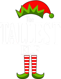 The Tallest Elf Funny Matching Christmas Zip Tote Bag