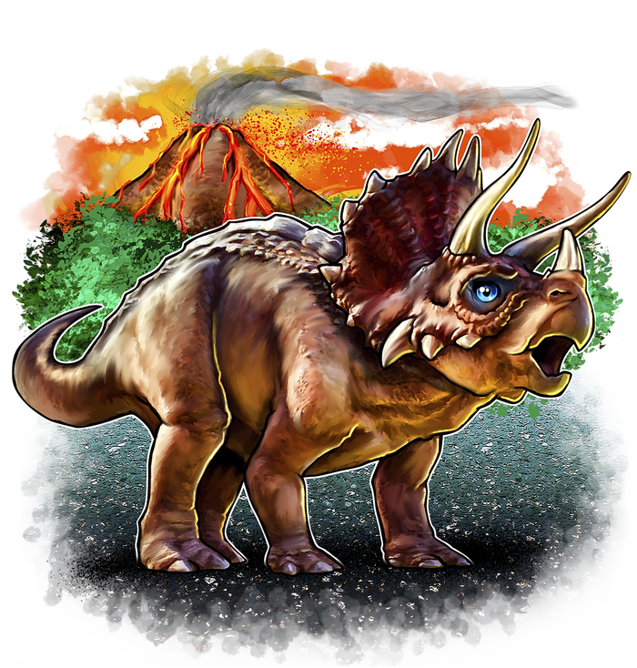 Triceratops Volcano T-Shirt