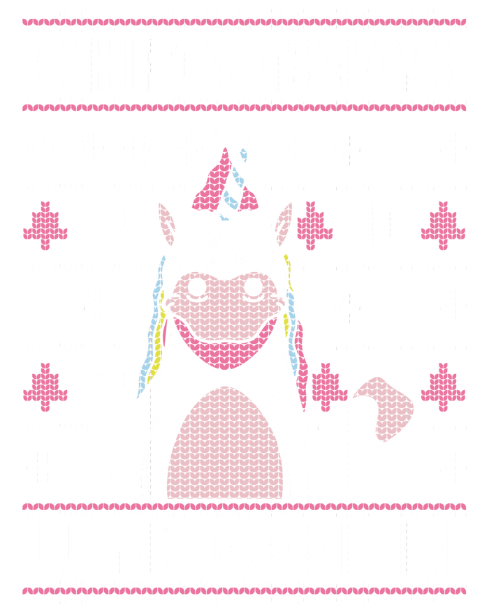 Ugly Christmas Sweater Unicorn Insulated Varsity Jacket