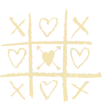 Valentine's Day Tic Tac Toe Love Hearts T-Shirt