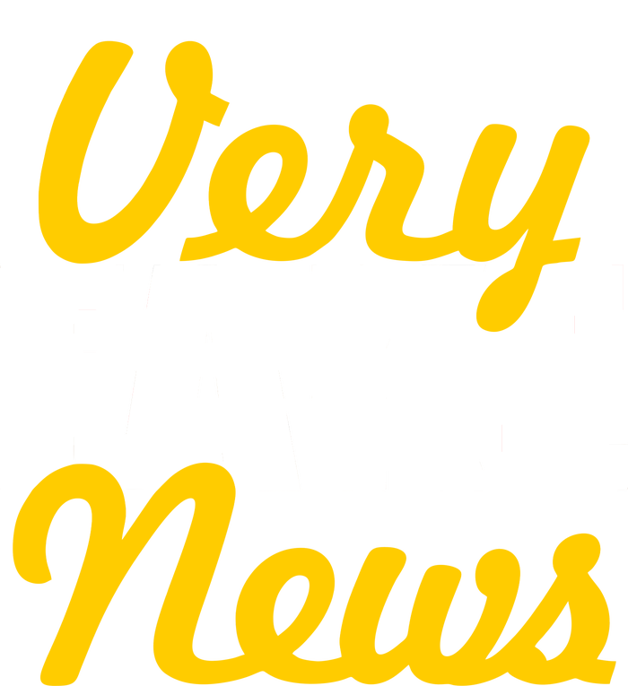 Very Fake News Black & Gold Script Full-Length Apron With Pockets