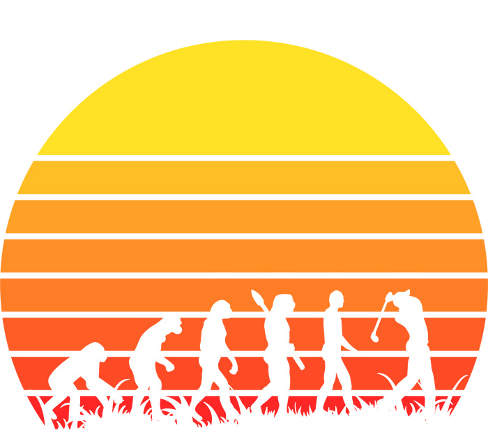 Golfer Evolution Sunset Coaster