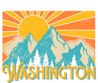 Vintage Retro Washington Sunshine Mountains Sustainable Bucket Hat