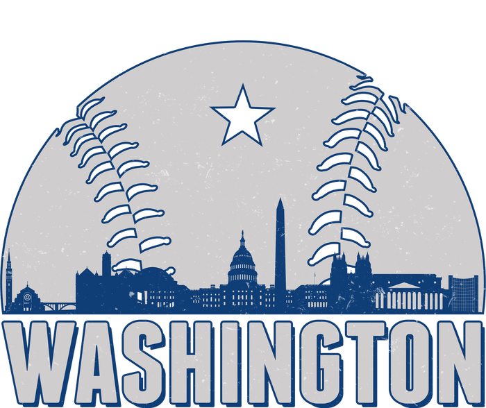 Washington DC Baseball Skyline Magnet