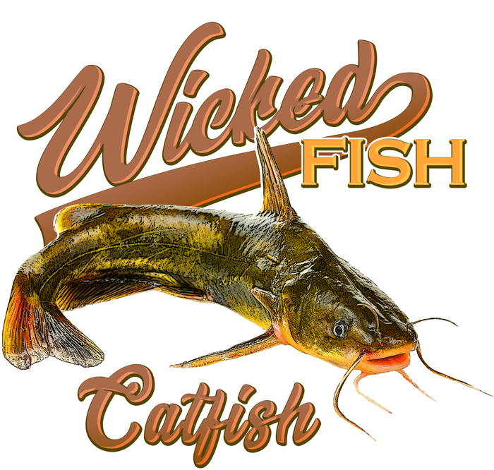 Wicked Fish Catfish Fishing Womens Cotton Relaxed Long Sleeve T-Shirt