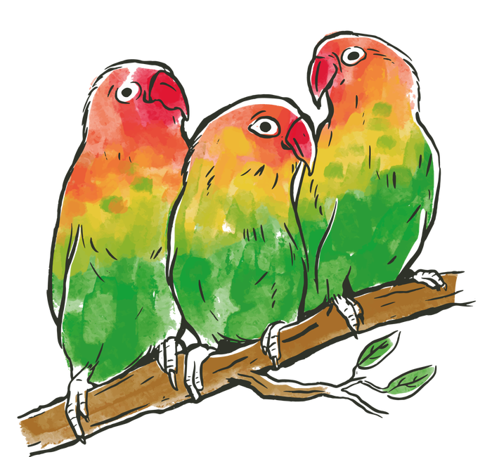 Watercolor Parrots T-Shirt