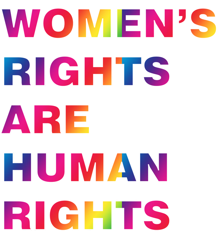 Colorful Women's Rights Are Human Rights Dry Zone Grid Polo