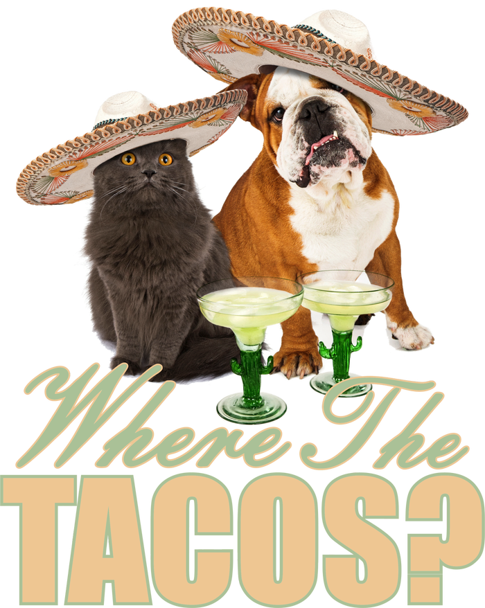 Where The Tacos? Cat Dog T-Shirt