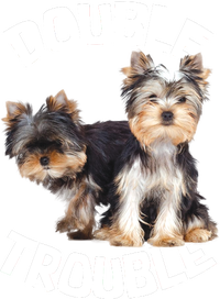 Yorkie Double Trouble Magnet