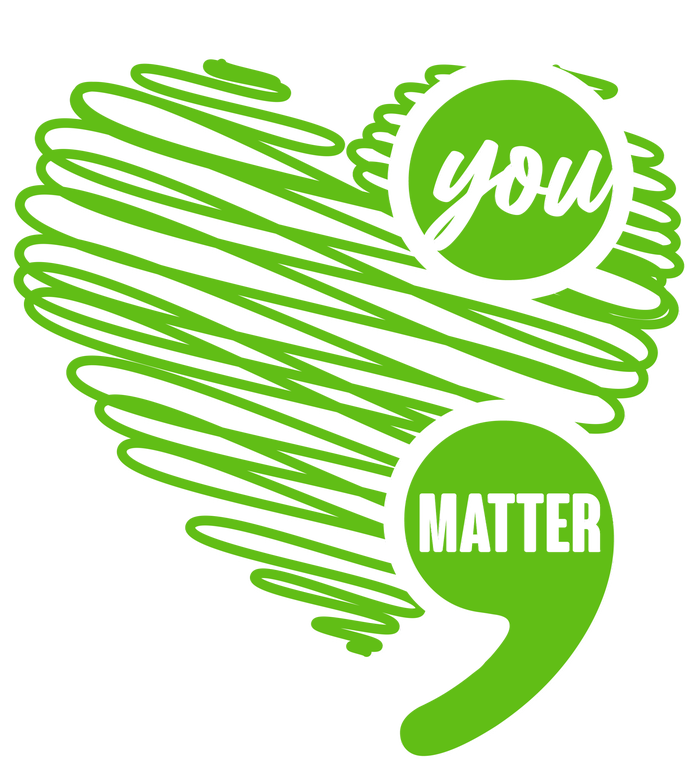 You Matter Semicolon Heart Mental Health Awareness Hoodie