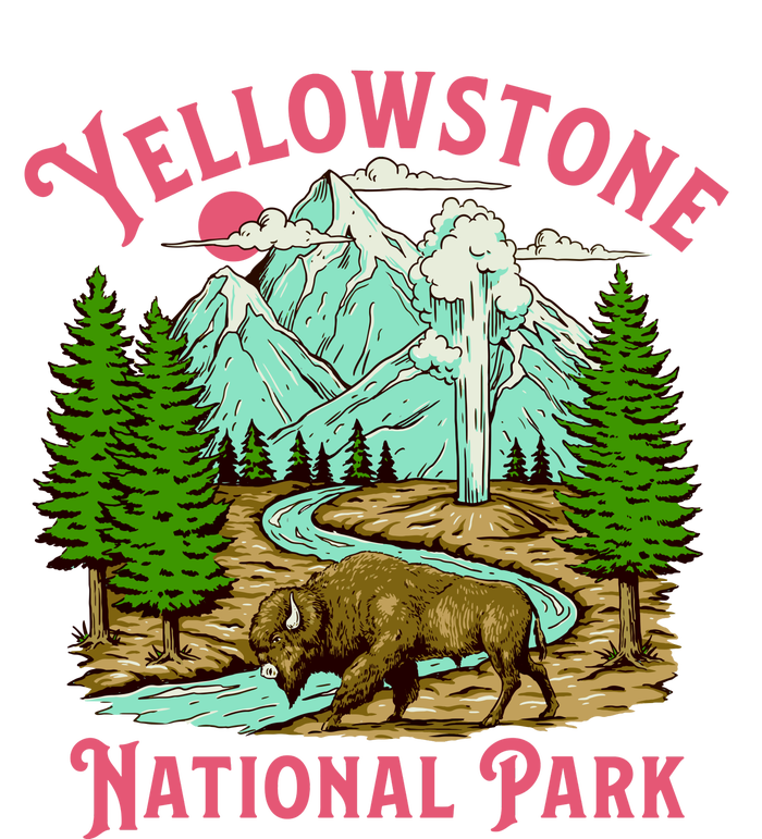 Yellowstone National Park Illustration Tote Bag