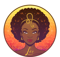 Zodiac Leo African American Black Woman Button