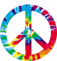 Tie Dye Peace Sign Crop Fleece Hoodie